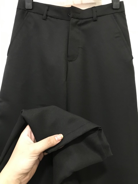 Quần Tây Ống Rộng Co Giãn Thời Trang UNISEX Nam Nữ (Có Ảnh Thật)