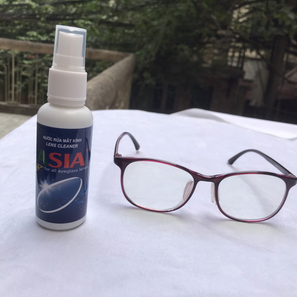 Nước Rửa Mắt Kính Lens Cleaner ASIA Chai Lớn Dạng Xịt 60 ml | Lau Sạch Bụi Bẩn Dễ Dàng Nhanh Chóng - Hương Thơm Dễ Chịu