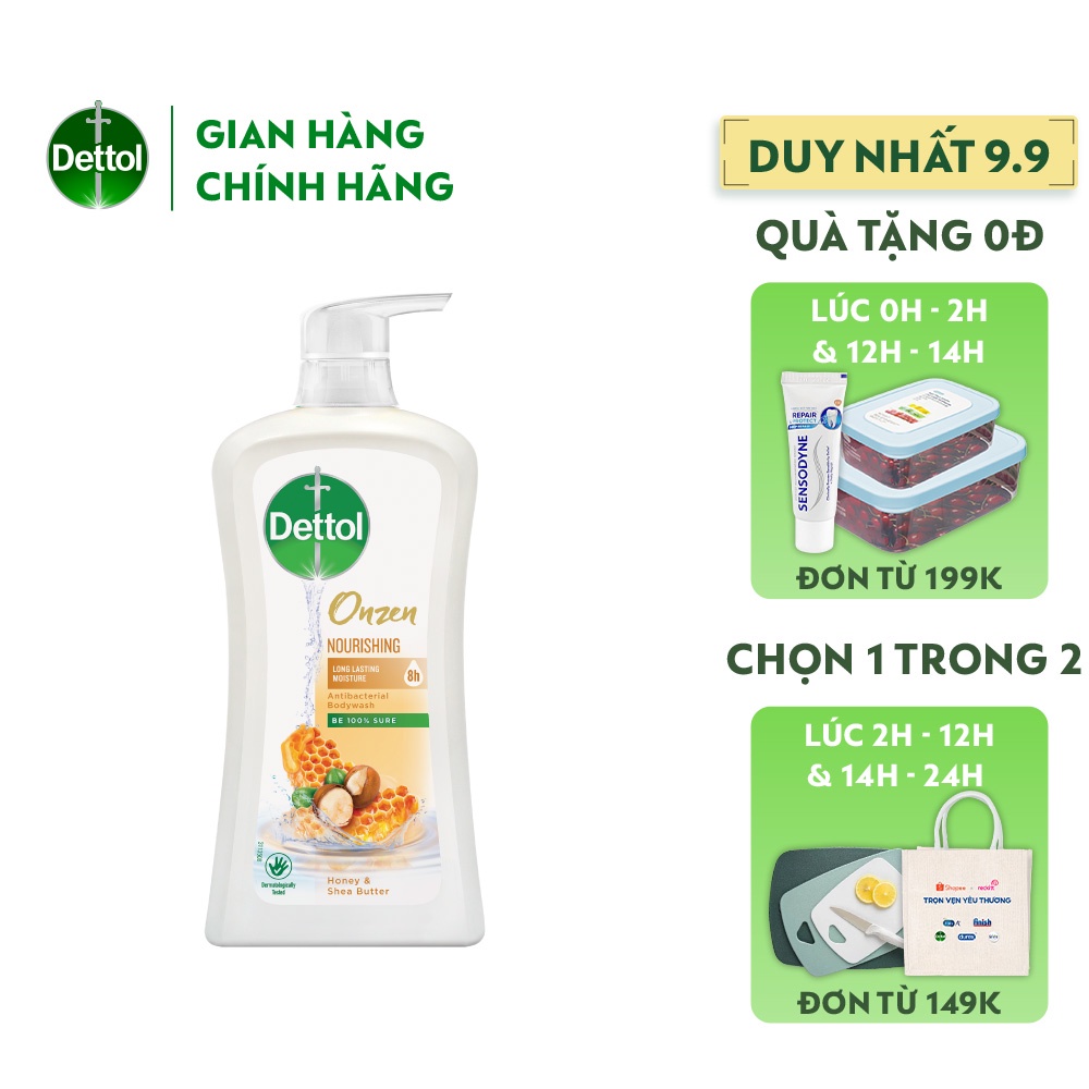 Sữa tắm Dettol kháng khuẩn dưỡng thể - Chai 950g