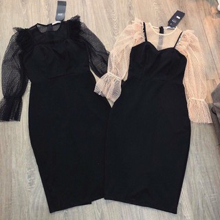 Đầm body phối ren