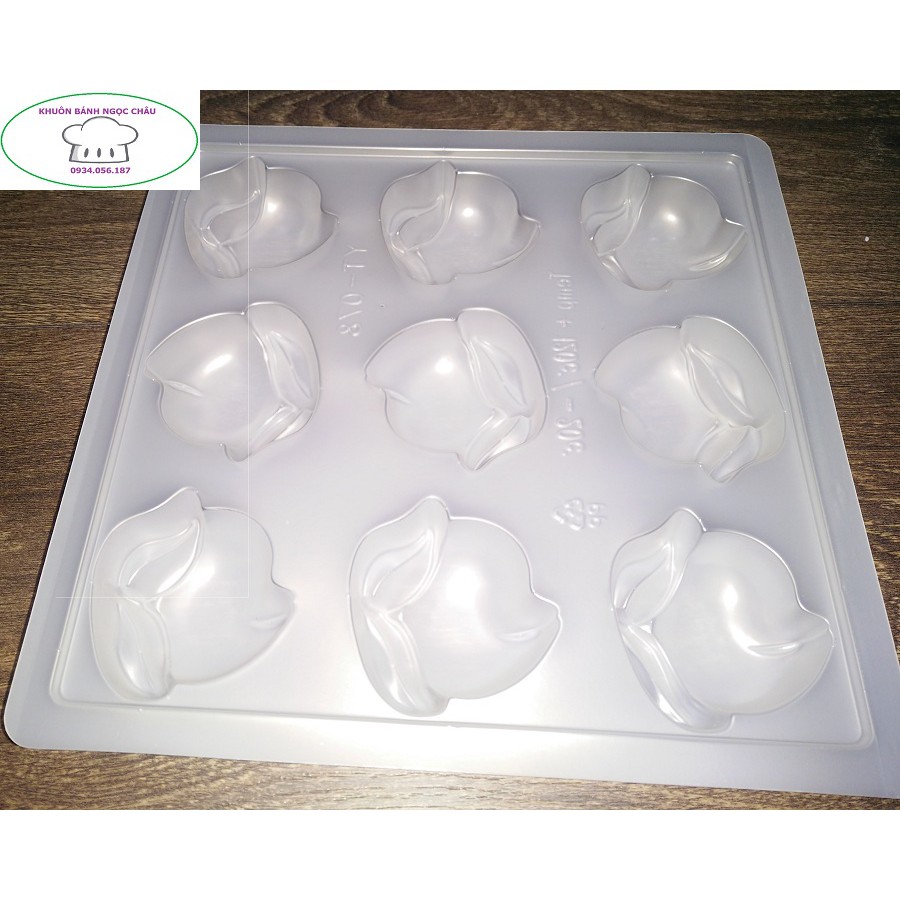 Khuôn làm thạch rau câu hình 9 quả đào .