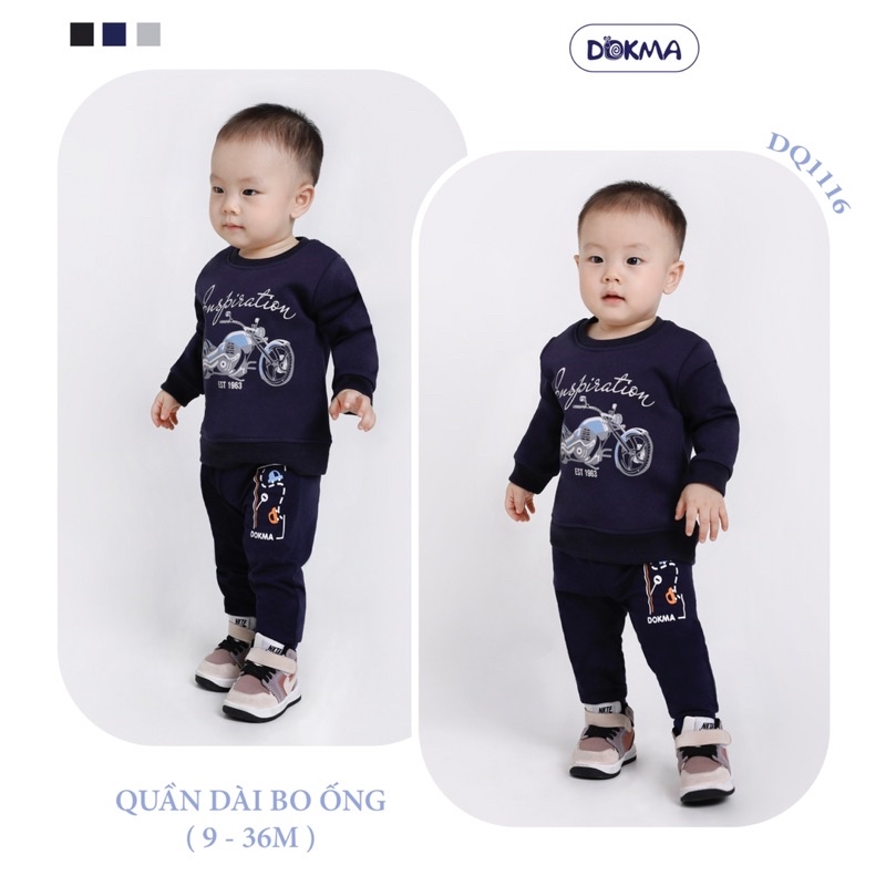 Quần nỉ bo gấu Dokma bé trai 6-36m DQ1116