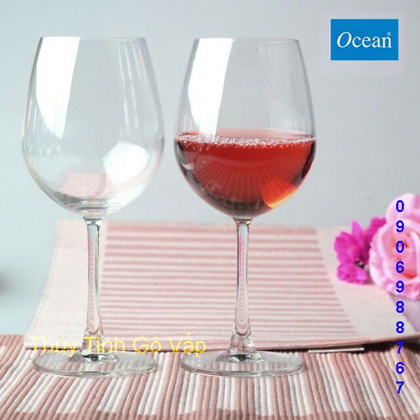 [Đại lý ocean giá sỉ] Bộ 6 ly rượu vang thủy tinh thái lan uống vang đỏ Ocean Madison Bordeaux - 600ml - 15A21