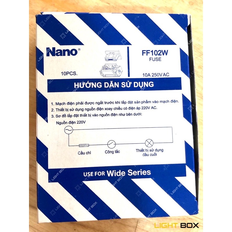 Cầu chì Nanoco dùng cho mặt Panasonic Wide hoặc Halumie - FF102W