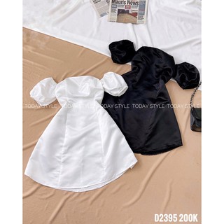 Đầm trễ vai dự tiệc sang chảnh , váy nữ xòe chất dày dặn TODAYSTYLE freesize d2395