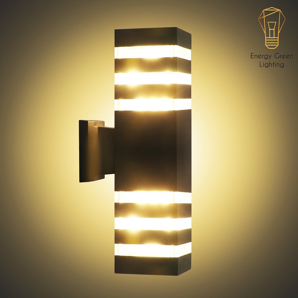 Đèn tường Atimol 2 Đầu Đui Energy Green Lighting E27 3358/2 Decor Vintage trụ cổng cột nhà chiếu sáng  3 Vạch Kẻ Mỗi Đầu