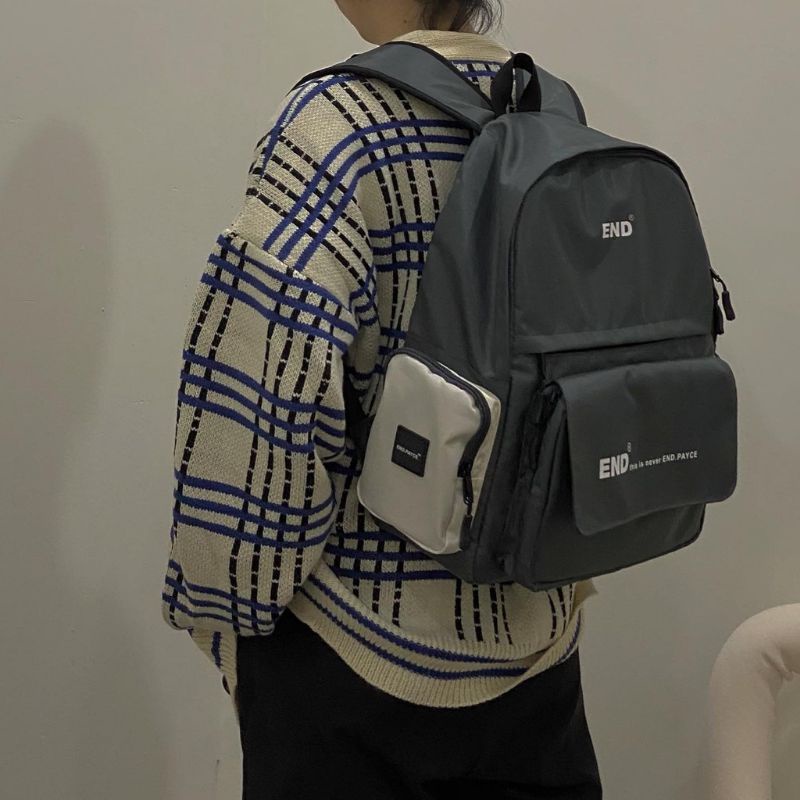 Balo END ss1 Đi Học Đi Chơi Nam Nữ Thời Trang Hàn Quốc Nhiều Ngăn Tiện Dụng