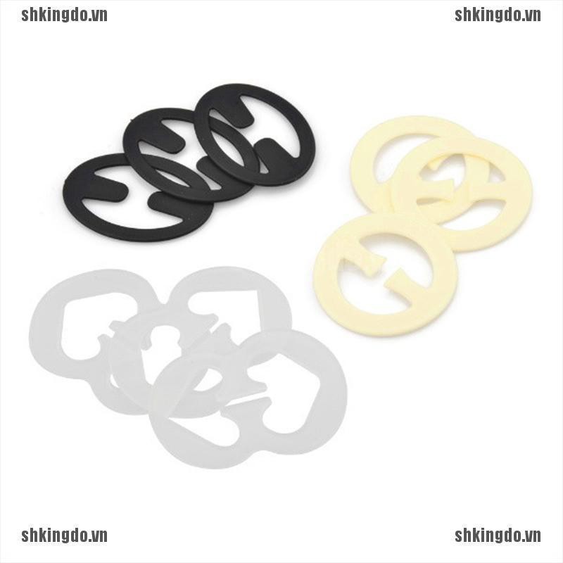 Set 9 Móc Gài Dây Áo Ngực Hình Tam Giác / Tròn / Elip  Chất Liệu Silicon Tiện Dụng