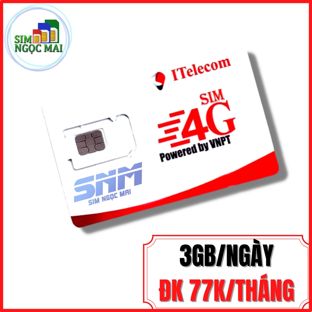 SIM 4G Vina phone Indo -Telecom gói MAY tặng 90GB DATA mạng Vinaphone