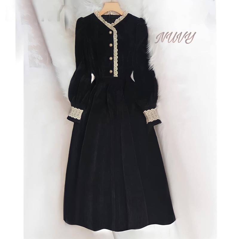 VÁY NHUNG REN PHỐI CÚC NGỌC