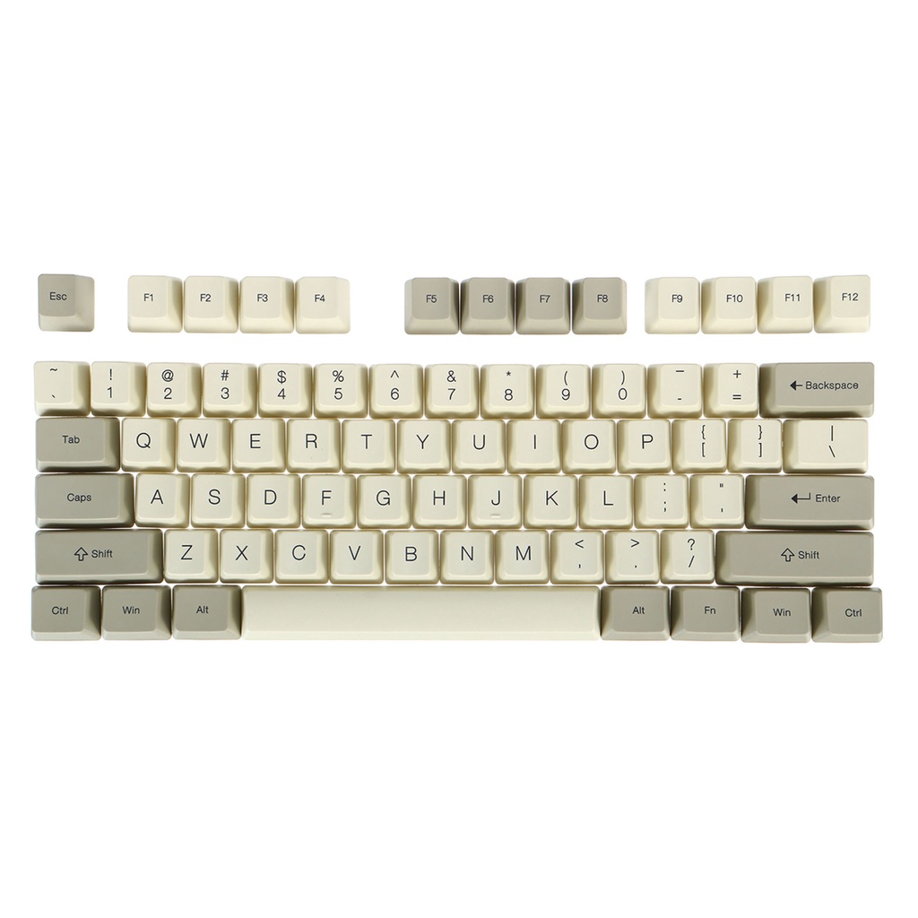 Feker Bộ Keycap Màu Xám & Trắng 116 Phím Nắp Phím Nhuộm Thăng Hoa PBT Cấu Hình OEM Cho Bàn Phím Cơ Khí