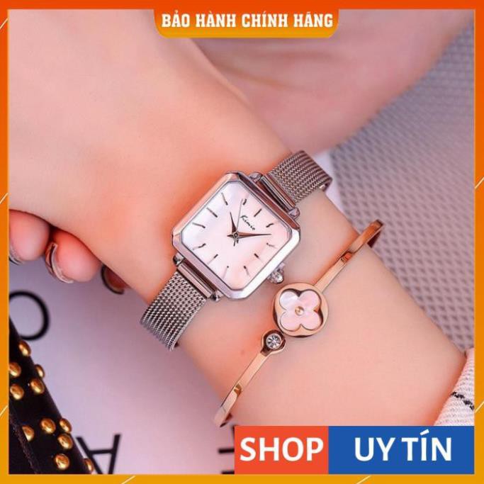 Đồng hồ nữ Kimio 6236 hàng chính hãng dây kim mặt vuông sang trọng