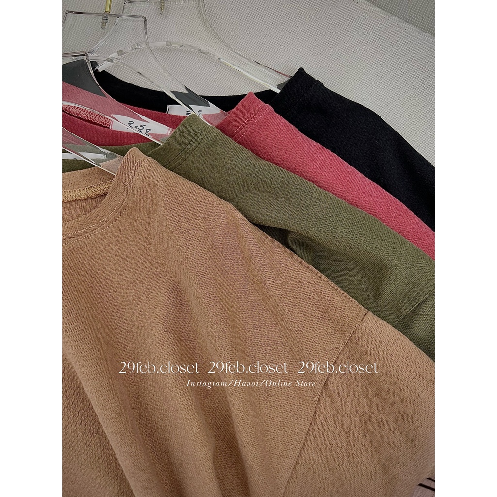 [Ảnh thật/Video] Váy suông trơn cotton dáng dài tay lỡ oversize tag 3158- 29feb.closet - V4