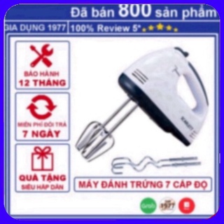 Máy đánh trứng cầm tay cao cấp 7 cấp độ công suất 180W, Máy đánh trứng máy đánh kem trộn bột kèm 04 que trộn tiện lợi.