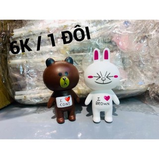 Phụ kiện bánh sinh nhật - Cặp đôi gấu thỏ