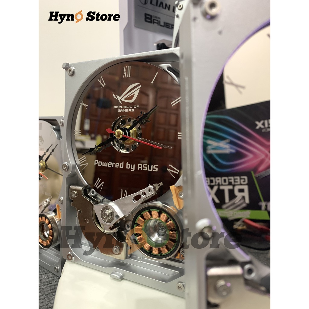 Đồng hồ Asus handmade làm từ ổ cứng HDD – Hyno Store