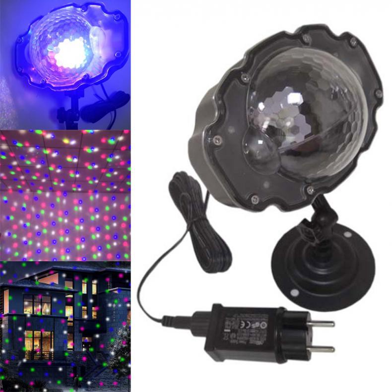 RG / White LED Stage Light Mini Snow Light Spotlight Projector Light for Christmas Halloween Festival Outdoor Decoration