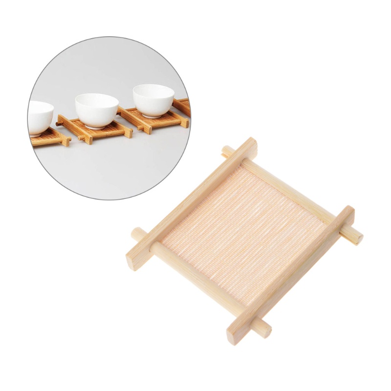 Khay gỗ để ráo ly tách uống trà tiện dụng