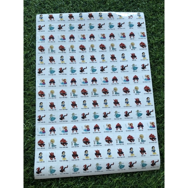Combo mới 20 tờ A4 sticker khen thưởng tiếng việt x 154stickrs/ tờ