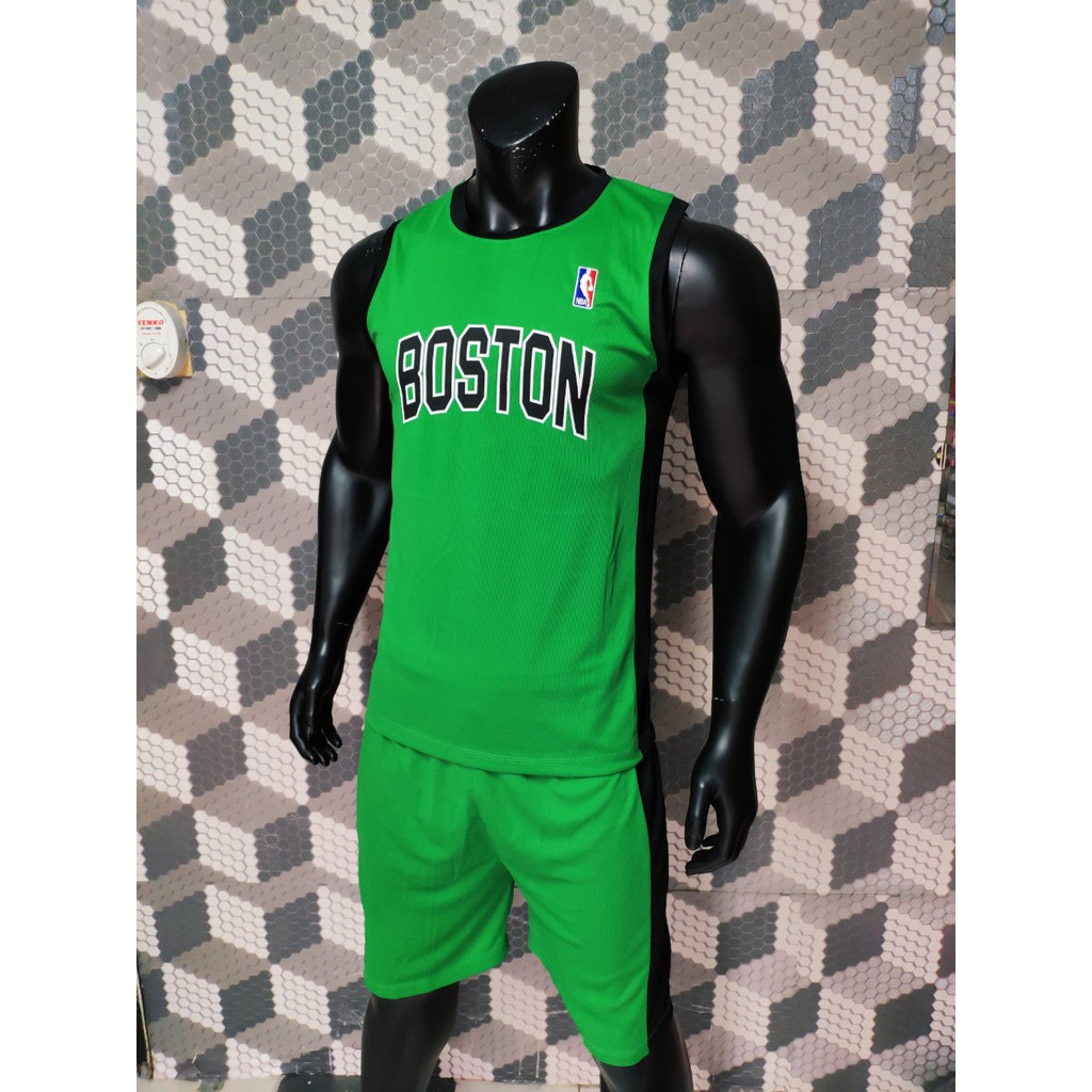 Quần áo bóng rổ BOSTON xanh lá phối đen