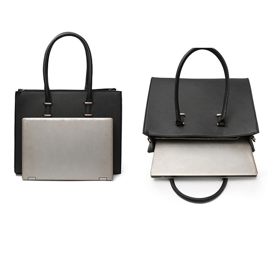 Túi xách đeo vai đựng laptop 13 inch/ 14 inch/ 15 inch/ 15.6 inch bằng da PU thời trang cho nữ