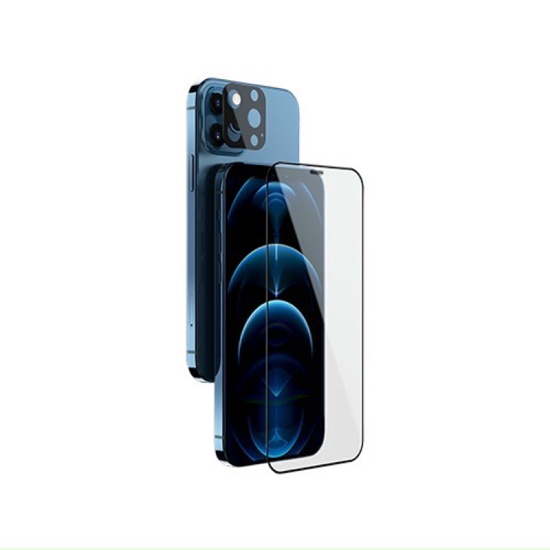 Bộ kính Nillkin 2 in 1 cho iPhone12 Pro, 12 Pro max  kính Full màn chống bụi màng loa + dán Camera chính hãng