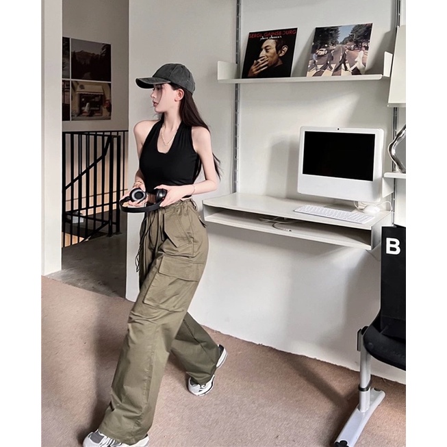 Quần ống suông chất dù Kimie Pants đường phố