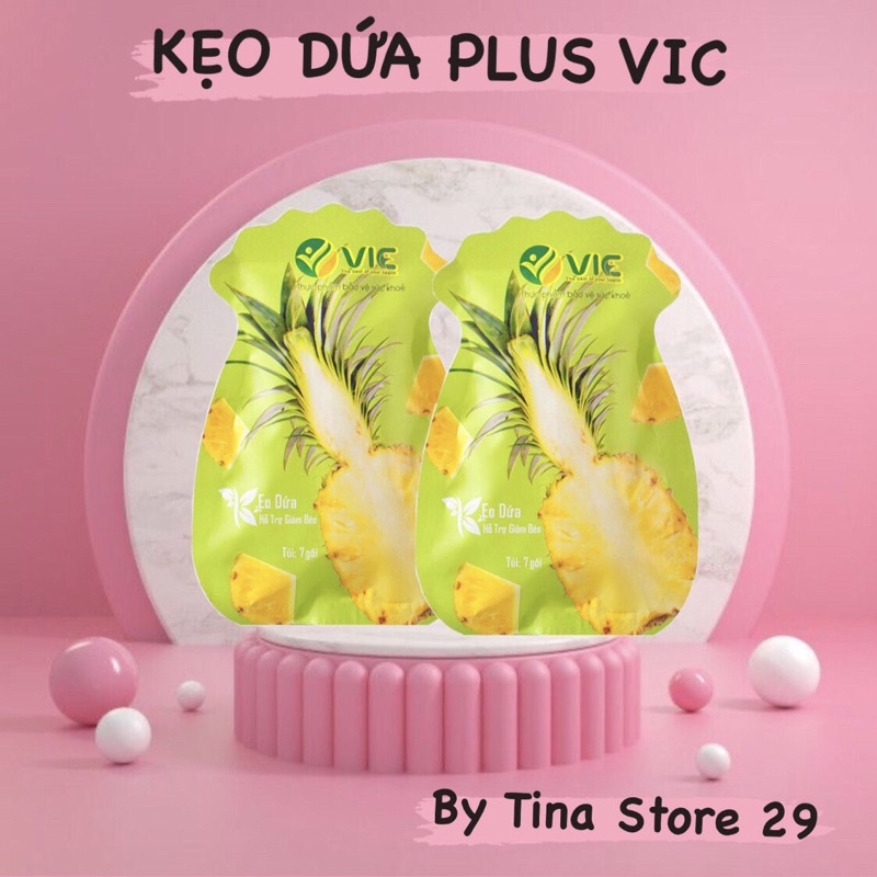 Kẹo dứa plus 7 vị mẫu mới của vic 7 viên ( giá sỉ ) giúp giảm cân , tan mỡ , giảm mỡ bụng