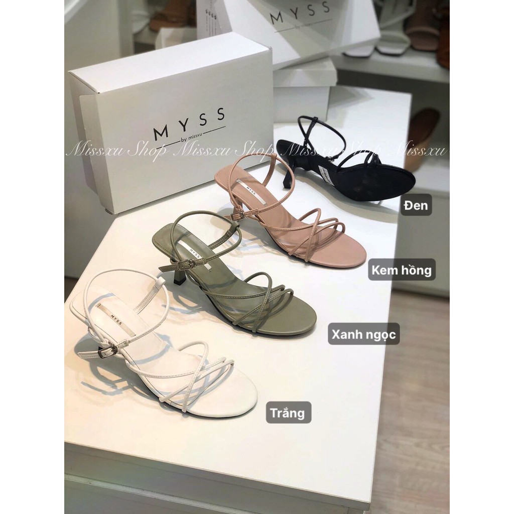 Giày sandal nữ dây mảnh phối ngang 5cm thời trang MYSS - SD46
