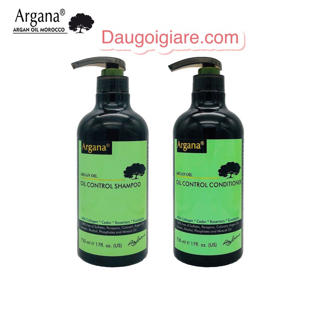 Dầu Gội Dầu Xả Kiểm Soát Dầu Argana Oil Control 500ML