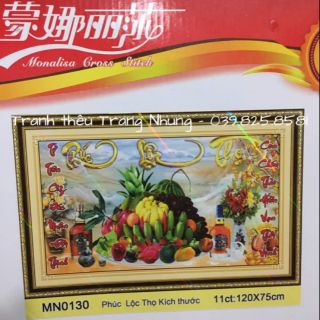 Tranh thêu chữ thập Mâm ngũ quả MN0130 120x75cm