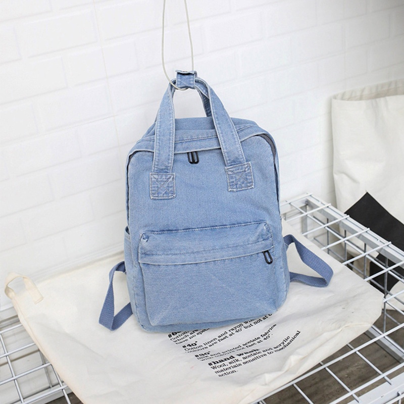 Ba Lô Vải Jean Phong Cách Vintage Cho Nữ