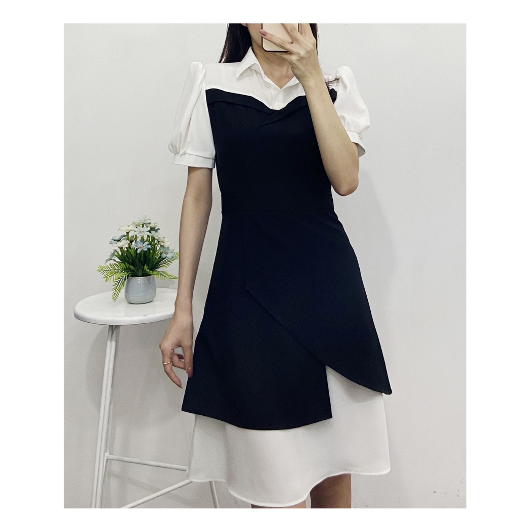 Váy sơ mi dáng dài, đầm công sở váy sơ mi thắt eo xinh | BigBuy360 - bigbuy360.vn