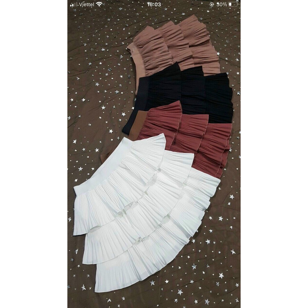 [Mã 11FASHIONSALE1 giảm 10K đơn 50K] Chân váy XOÈ 3 tầng ĐẬP LY, CẠP CHUN | BigBuy360 - bigbuy360.vn