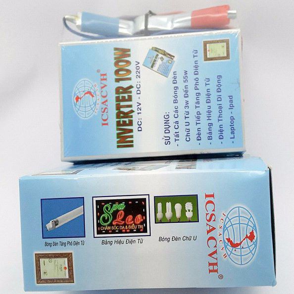 Bộ Chuyển Điện Inverter 12V Ra 220V Công Suất 100W