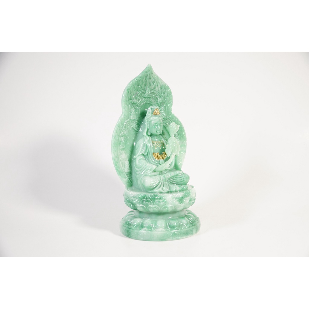 Tượng đại thế chí bồ tát bột đá xanh cao 18 cm