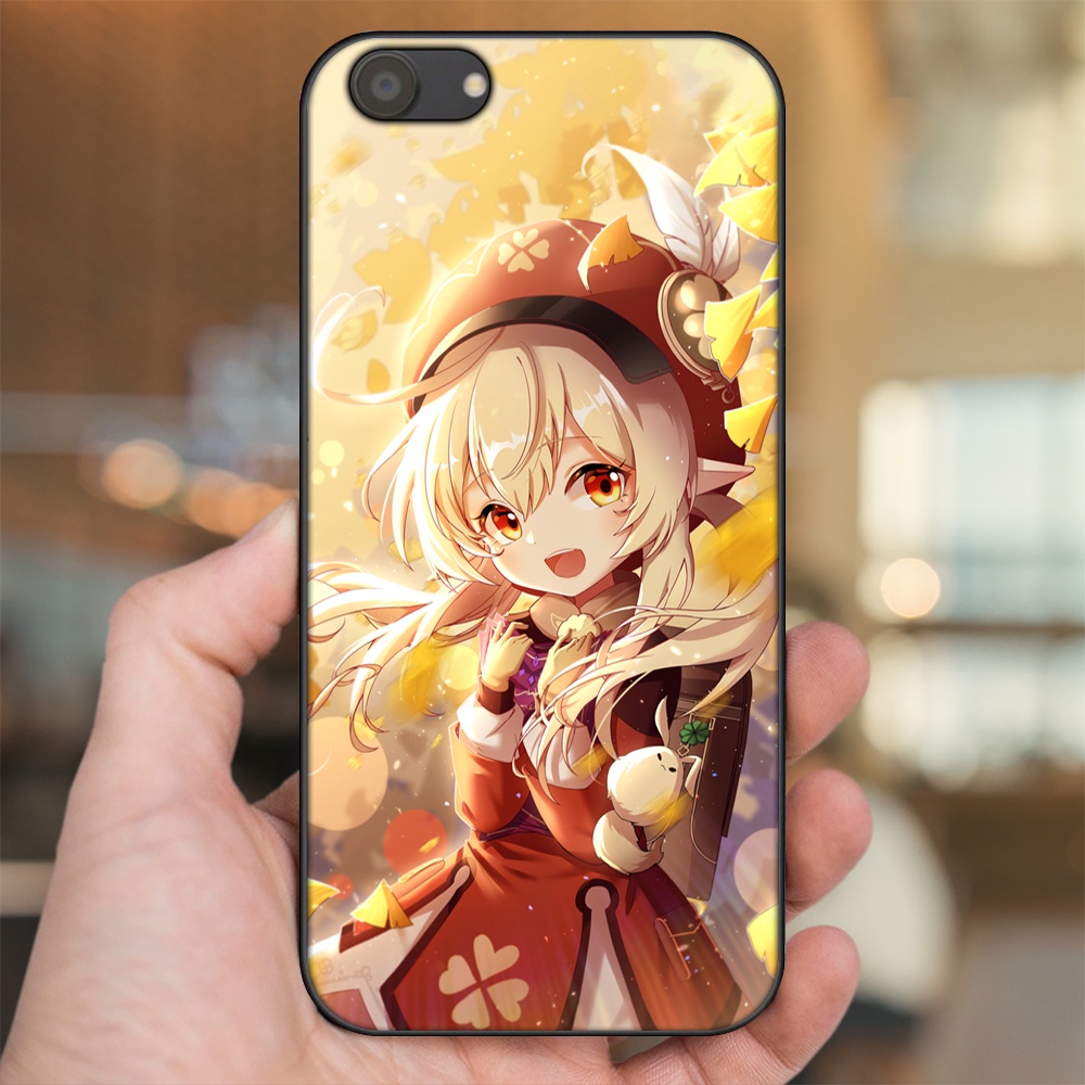 Ốp lưng Oppo A83 viền đen in hình Klee Genshin Impact
