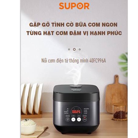 Nồi cơm điện Supor SF40FC996A-nồi cơm điện tử 1l5- 860W tiết kiệm điện-chống dính-bảo hành 12 tháng toàn quốc