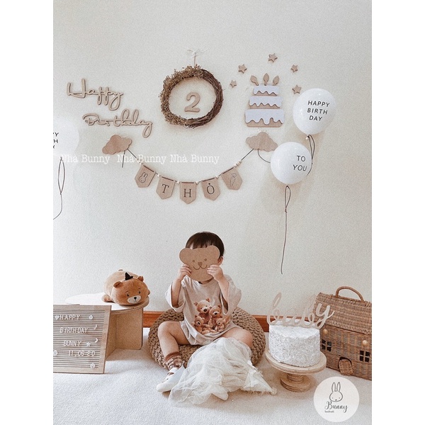 Đế bánh sinh nhật gỗ decor