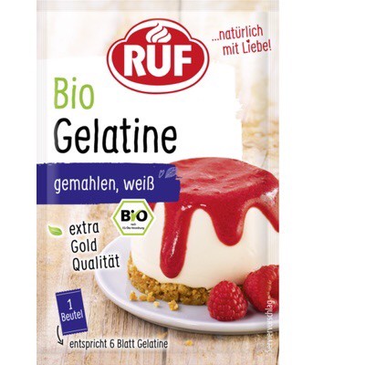 [Date 2024 ] Bột Gelatine hữu cơ RUF, Sản xuất tại Đức 9g/gói gelatin