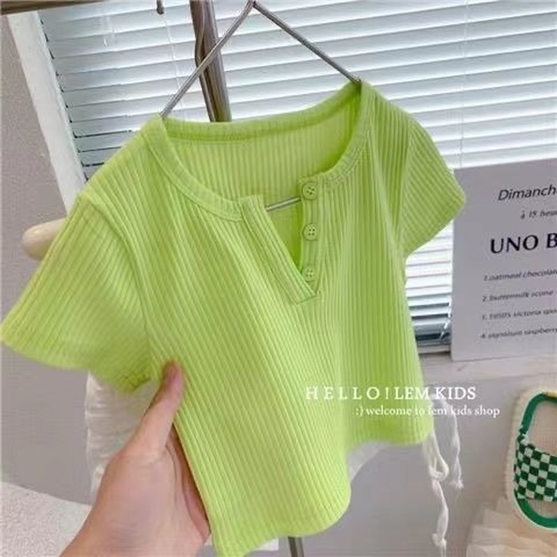 Áo thun cotton không tay thêu 2022 Mới phong cách Hàn Quốc Nhật Bản Cô gái thời trang mùa hè
