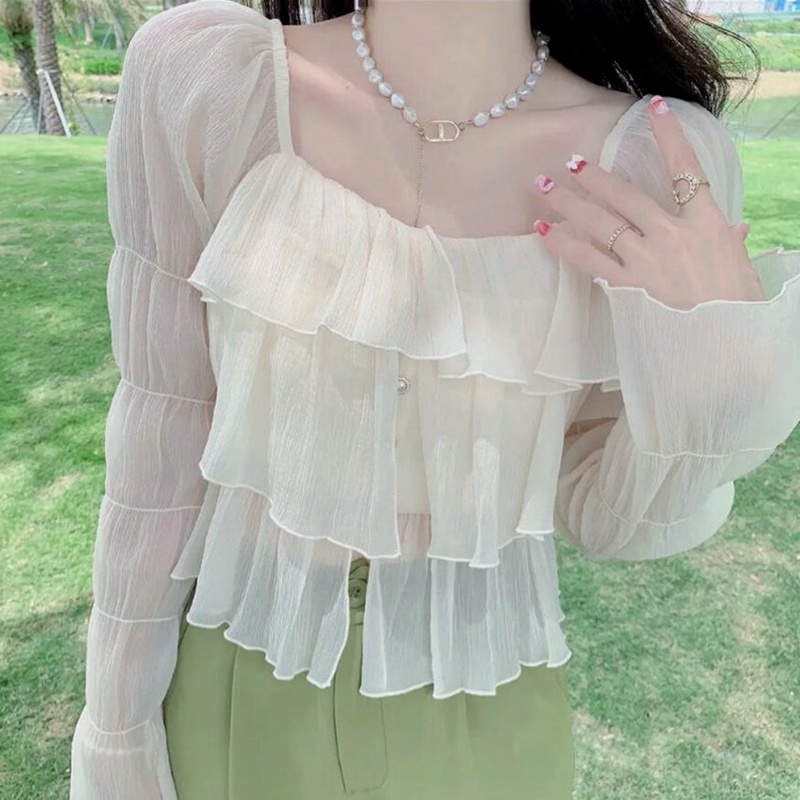 Áo Sơ Mi Tay Dài Chống Nắng Thời Trang Mùa Hè Dễ Phối Đồ Cho Nữ