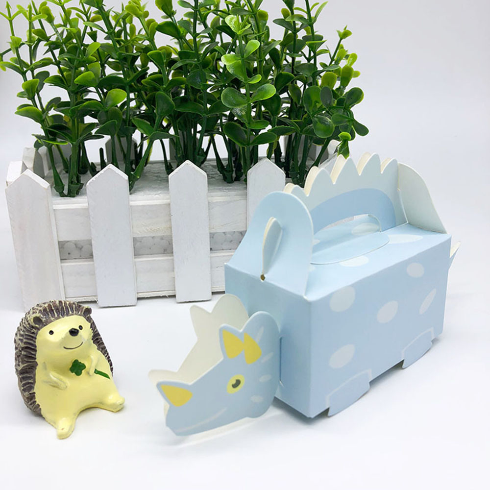 Conopery CONOPERY Bộ 10 cái hộp đựng bánh kẹo bằng giấy hình khủng long nhiều màu xinh xắn trang trí tiệc sinh nhật em bé DIY