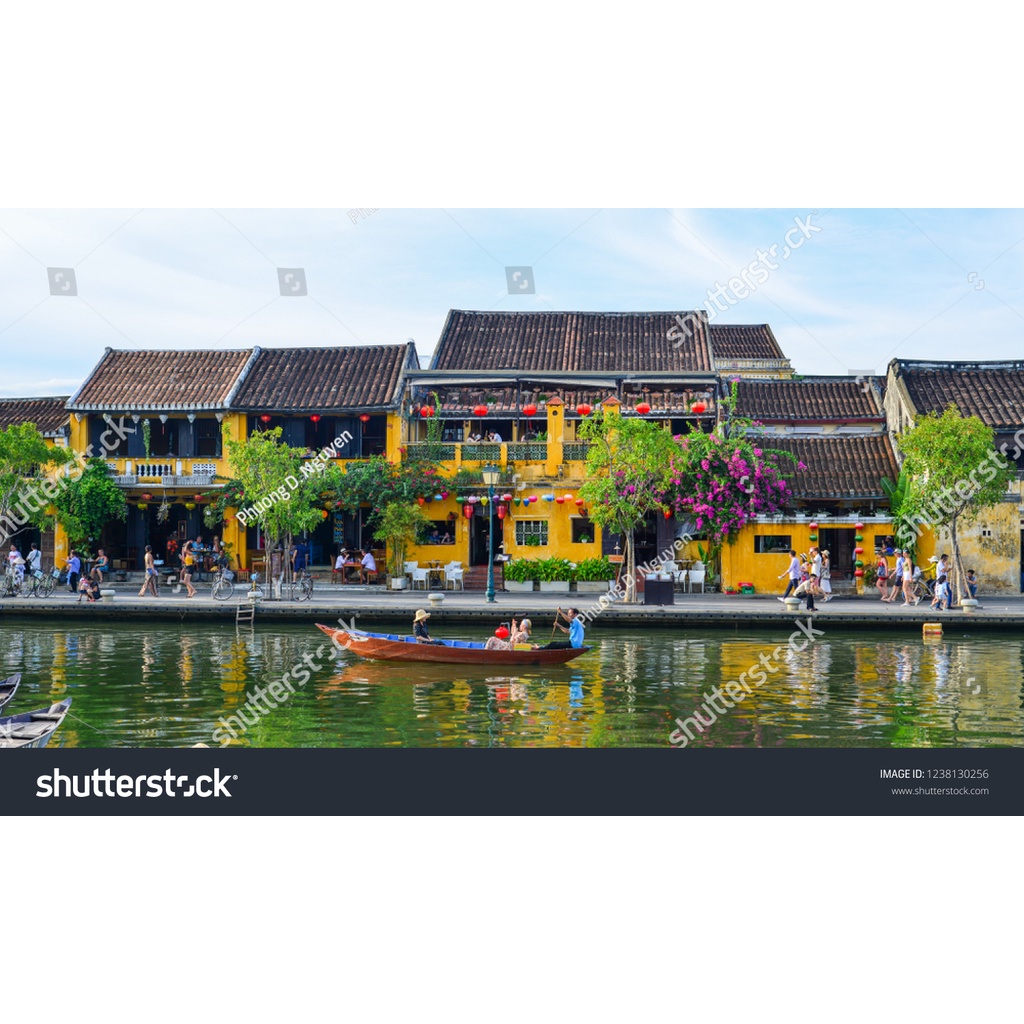 Tranh dán tường Đèn Lồng Hội An 3D Miễn Phí chèn tên riêng Quán, chèn chữ và logo theo yêu c