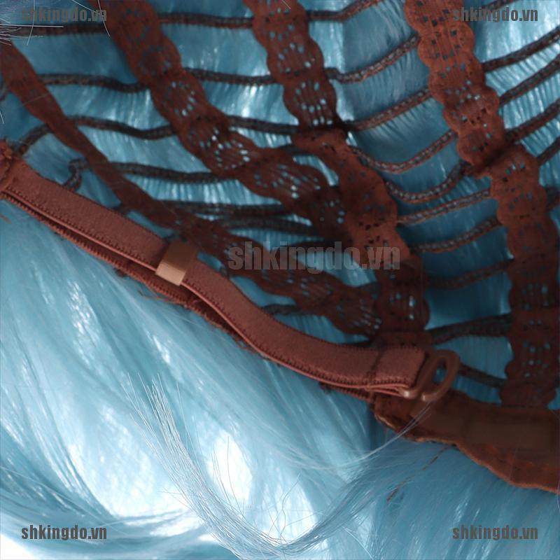 Tóc giả ngắn màu xanh dùng cosplay Shigaraki Tomura