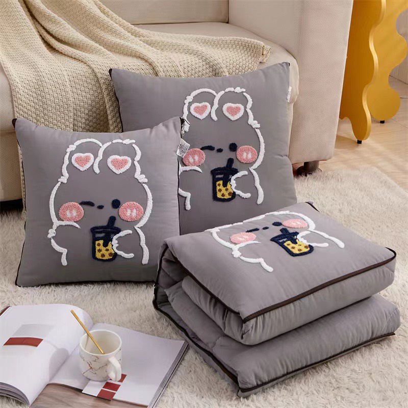 chăn cho bé đi học chăn  2in1 cotton nhập khẩu mền mịn hoạ tiêt siêu xinh tiện dụng cho bé đến trường kích thước 1mx1m5