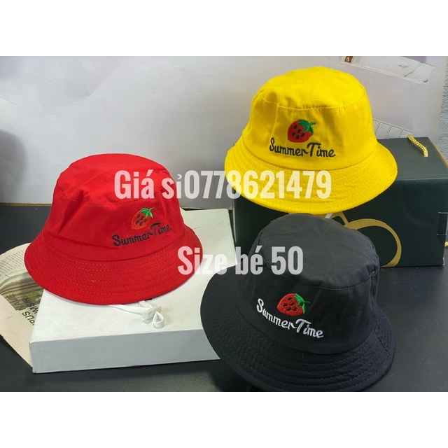 Nón bucket trẻ em 3t - 6tuổi size 50 thoáng mát - mũ tai bèo dành cho bé