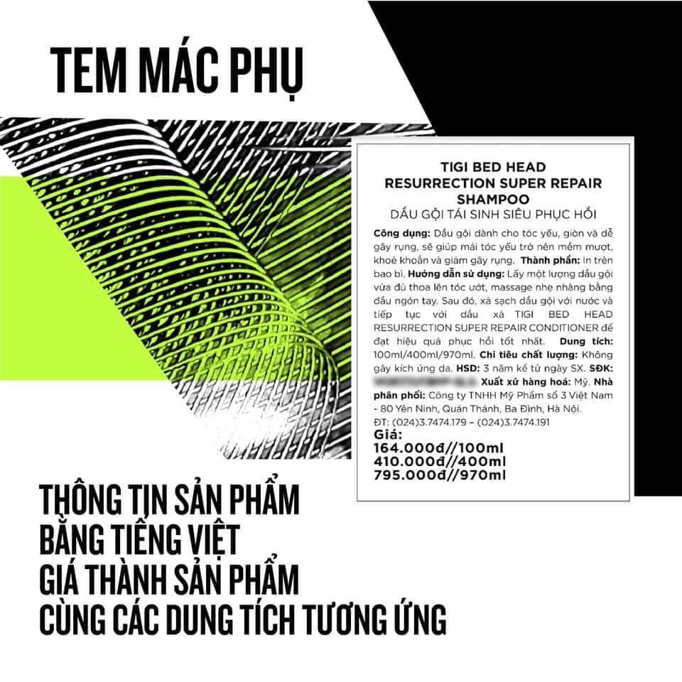 Tigi Chính Hãng - Dầu Gội Dầu Xả Tigi Đỏ  2021 Phục Hồi Tóc Hư Tổn Siêu Thơm Siêu Mượt - 970ml x 2