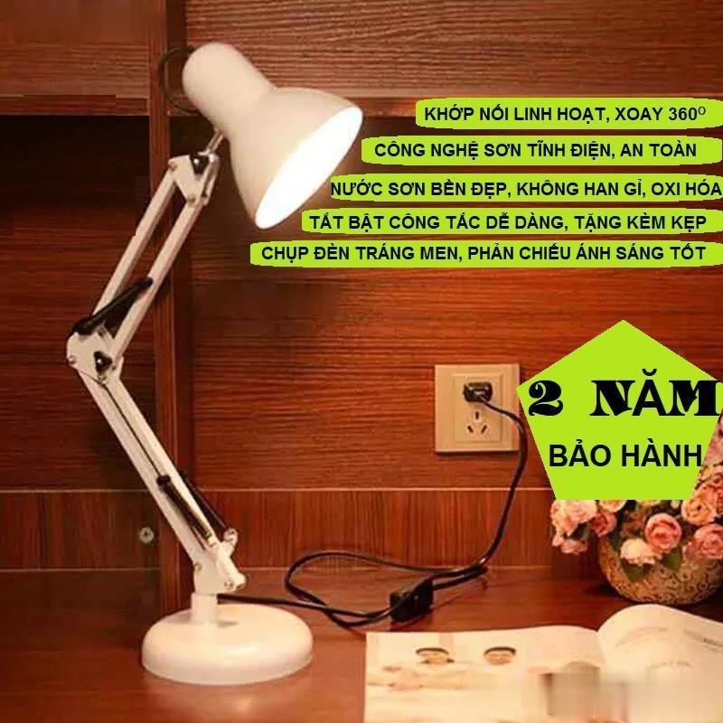 Đèn Bàn Học Đọc Sách Làm Viêc PIXAR. Bóng LED Đổi Màu 3 Chế Độ Ánh Sáng - Tặng Kẹp Bàn