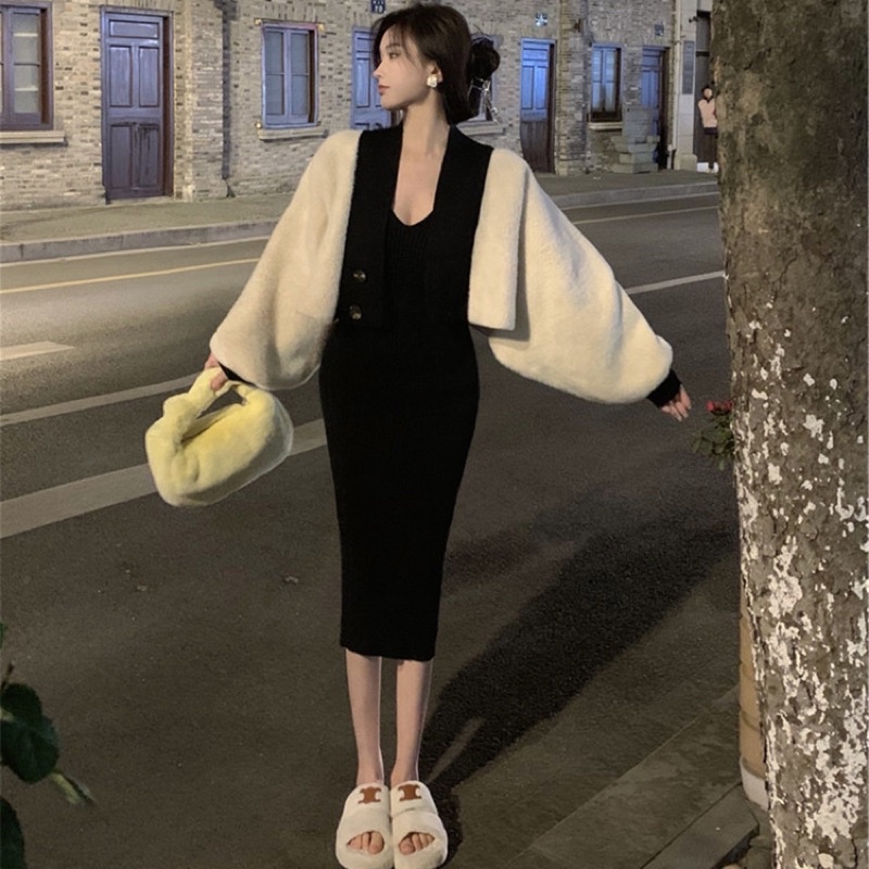 Set đầm len cao cấp